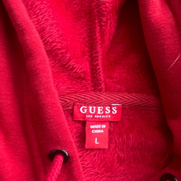 Red cropped hoodie - Picture 1 of 2